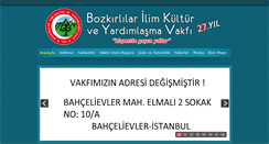 Desktop Screenshot of bozkirlilarvakfi.com