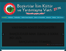 Tablet Screenshot of bozkirlilarvakfi.com